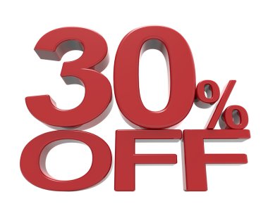 %30 sembolü 3D render