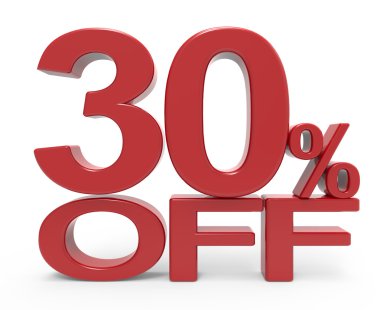 %30 sembolü 3D render