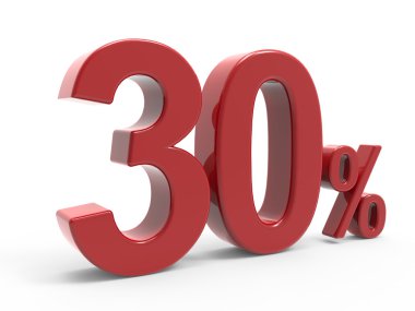 %30 sembolü 3D render