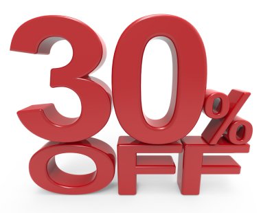 %30 sembolü 3D render