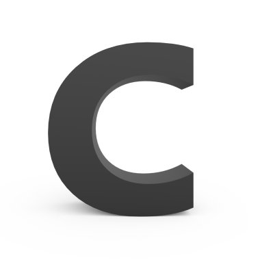 Koyu gri harf C