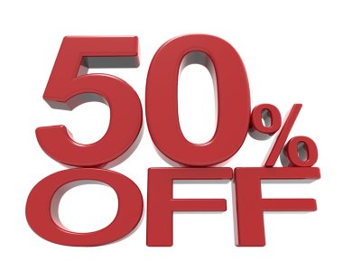 %50 sembolü 3D render