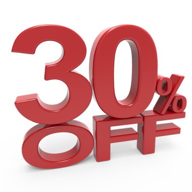 %30 sembolü 3D render