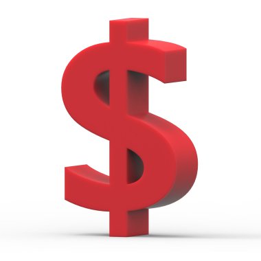 Kırmızı dolar işareti