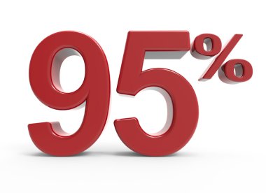 %95 sembolü 3D render