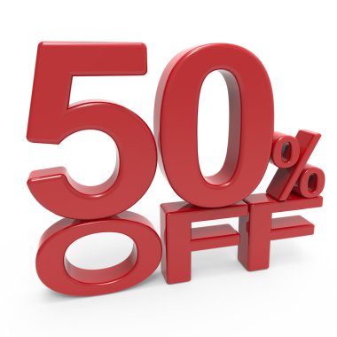 %50 sembolü 3D render