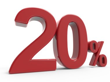 %20 sembolü 3D render