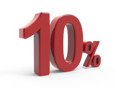 %10 sembolü 3D render
