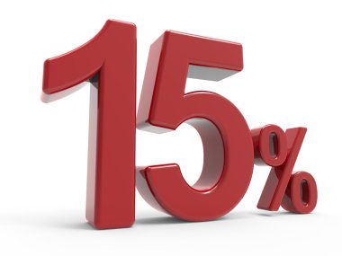 %15 sembolü 3D render