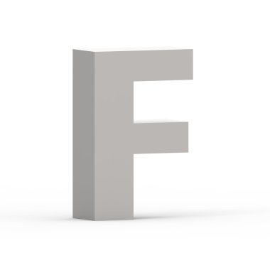 Mat gri yazı tipi F