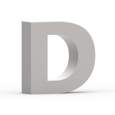 Mat gri yazı tipi D