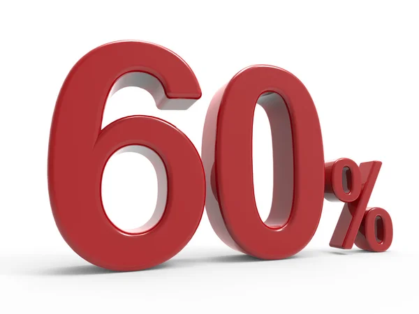 3D-rendering av en 60% symbol — Stockfoto