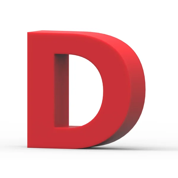 Right red letter D — Stock Photo, Image