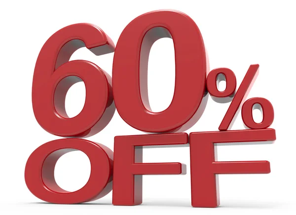 3d rendering of a 60% off symbol — Stock Photo, Image