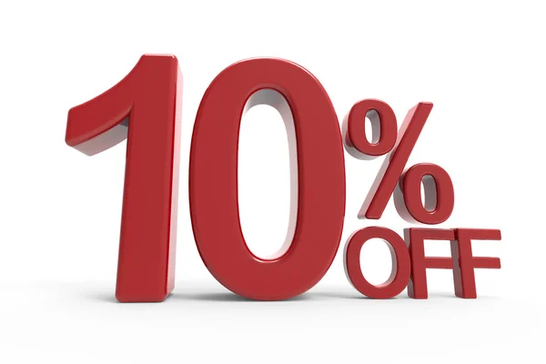 3d rendering of a 10% off symbol — Stock Photo, Image