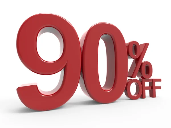 %90 sembolü 3D render — Stok fotoğraf