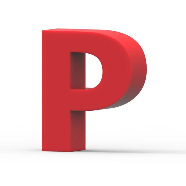 Right red letter P — Stockfoto