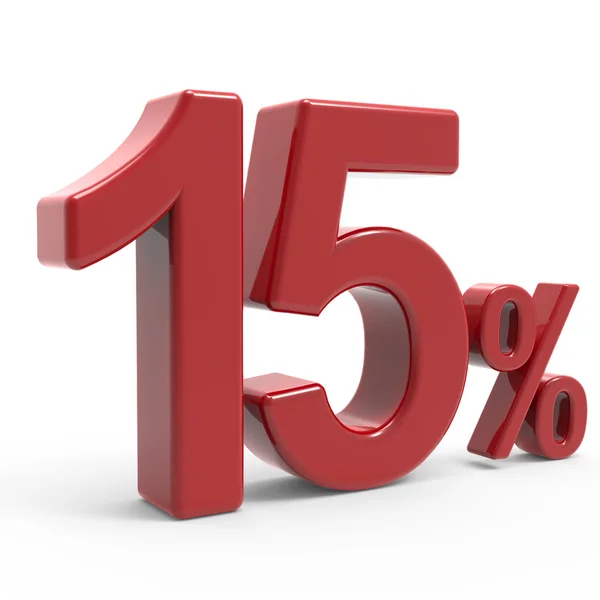 3d rendering of a 15% symbol — Stock Photo, Image