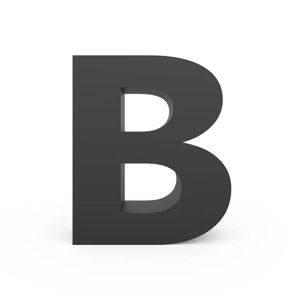 Dark grey letter B — Stock Photo, Image