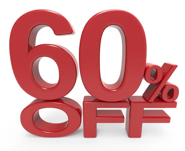 3d rendering of a 60% symbol — Stock Photo, Image