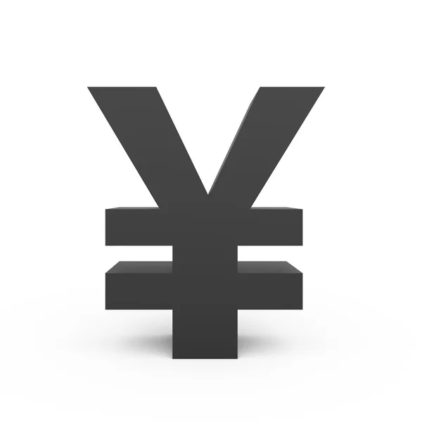 Símbolo de iene cinza escuro — Fotografia de Stock
