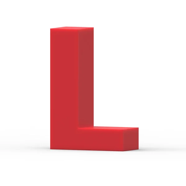 Right red letter L — Stock Photo, Image