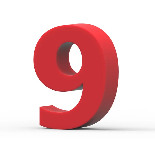 3d render of red number six on white — Stock Photo © montego #2810760