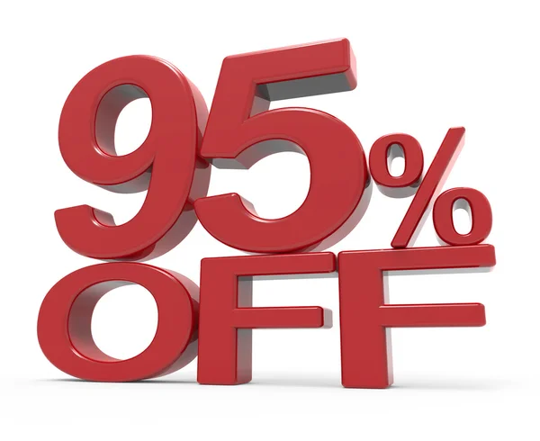 3d rendering of a 95% off symbol — Stock Photo, Image