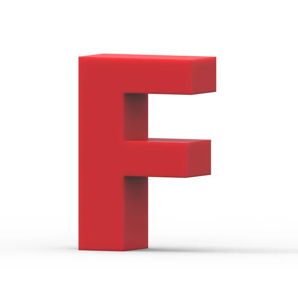 Rechts rode letter F — Stockfoto