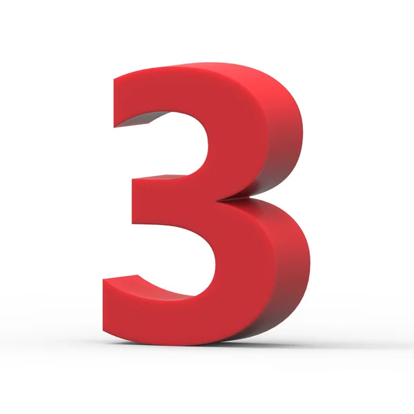 Right red number 3 — Stock Photo, Image