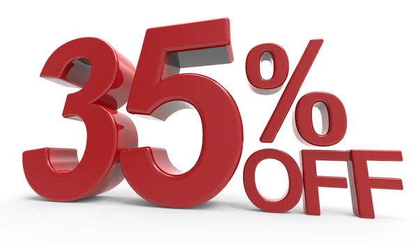 3d rendering of a 35% off symbol — Stock Photo, Image