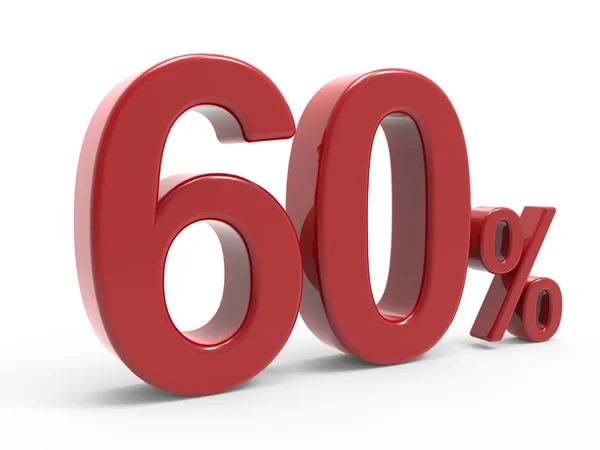 3D-rendering av en 60% symbol — Stockfoto