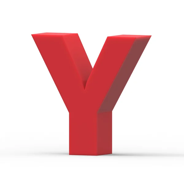 Right red letter Y — Stock Photo, Image