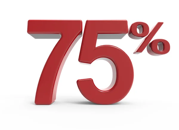 3d rendering of a 75% symbol — Stock Photo, Image