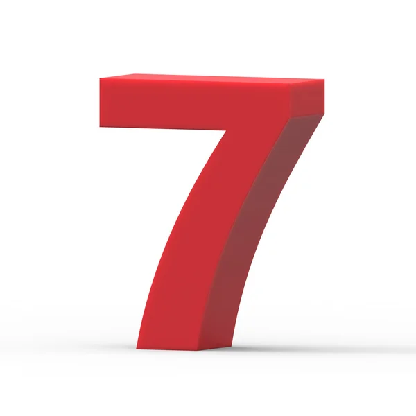 Right red number 7 — Stock Photo, Image