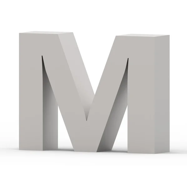 Матовий сірий шрифт M — стокове фото