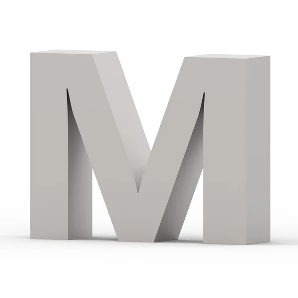 Matte grey font M — Stock Photo, Image