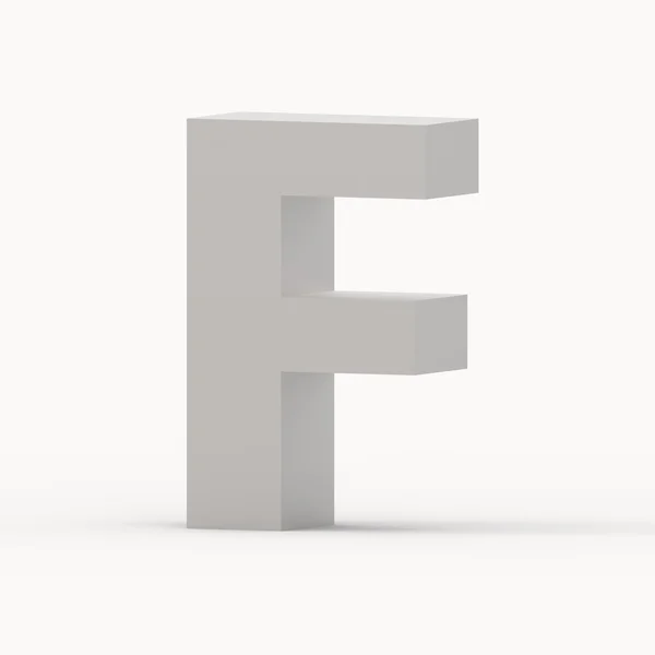 Matte grey font F — Stock Photo, Image