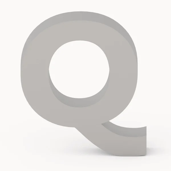 Mat grijs lettertype Q — Stockfoto