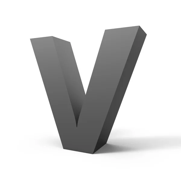 Grey letter V — Stock Photo, Image