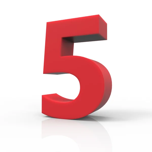 Right red number 5 — Stock Photo, Image