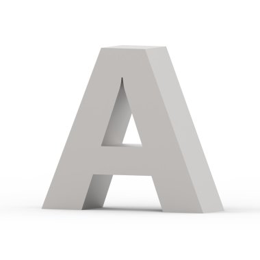 Mat gri yazı tipi A