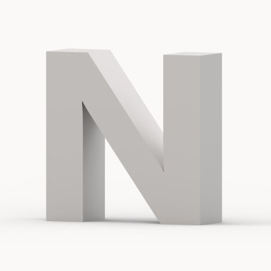 Mat gri yazı tipi N