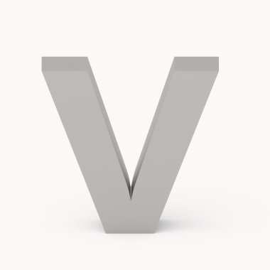 Mat gri yazı tipi V