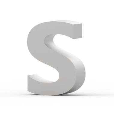 Mat gri yazı tipi S