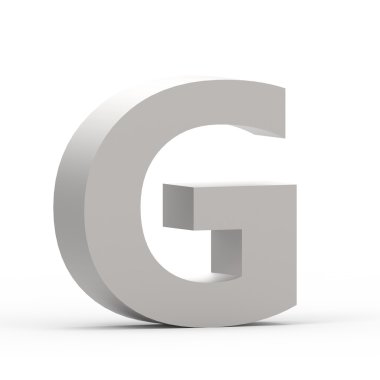 Mat gri yazı tipi G