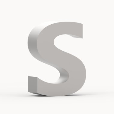 Mat gri yazı tipi S