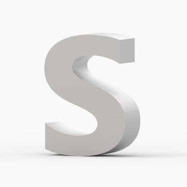 Mat gri yazı tipi S