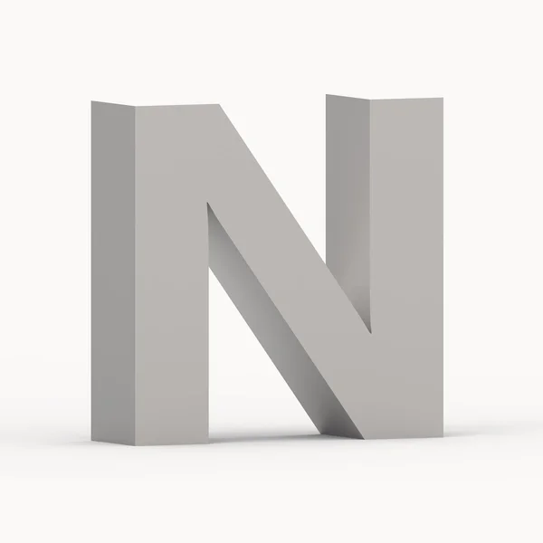Mat grijs lettertype N — Stockfoto