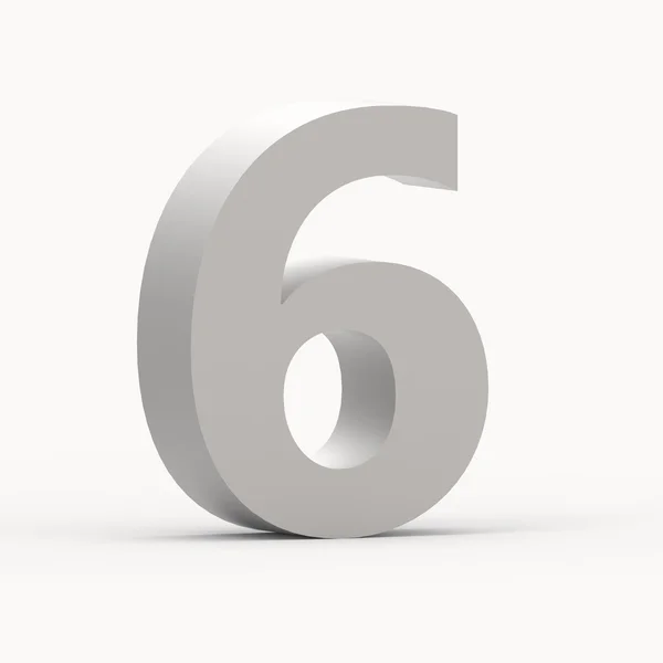 Left grey number 6 — Stock Photo, Image